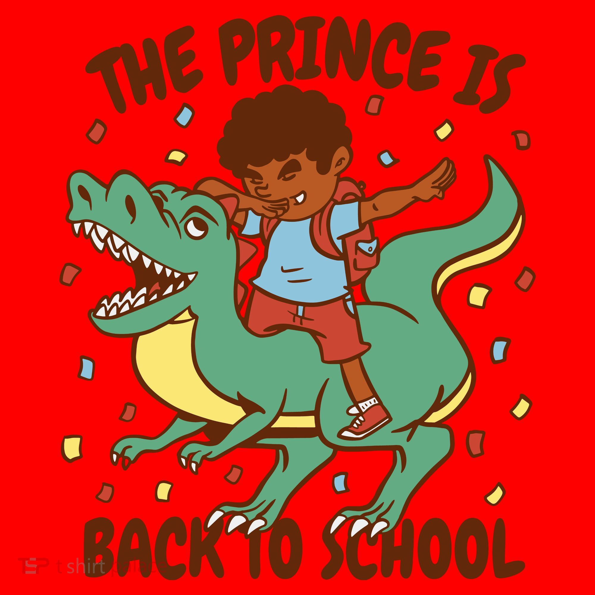The Prince Is Back To School Dinosaur Dab Santa Hat