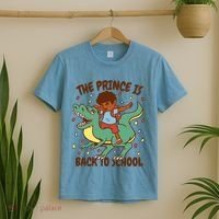 The Prince Is Back To School Dinosaur Dab T-Shirt thumb 2