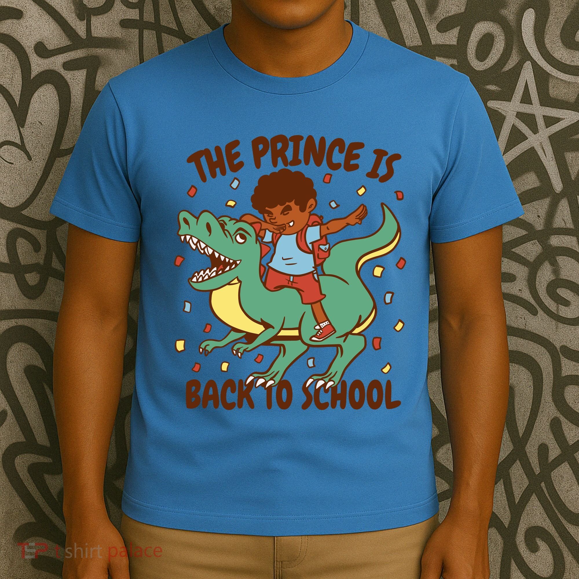 The Prince Is Back To School Dinosaur Dab T-Shirt