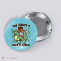 The Prince Is Back To School Dinosaur Dab Button thumb 0
