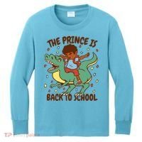 The Prince Is Back To School Dinosaur Dab Kids Long Sleeve Shirt thumb 0