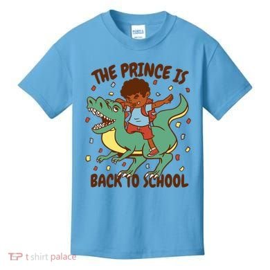 The Prince Is Back To School Dinosaur Dab Kids T-Shirt