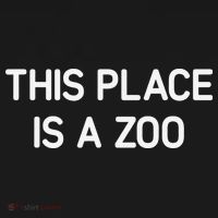This Place Is A Zoo Funny Jokes Sarcastic Coaster thumb 2