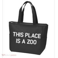This Place Is A Zoo Funny Jokes Sarcastic Tote Bag thumb 3