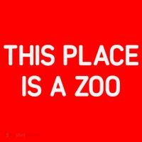 This Place Is A Zoo Funny Jokes Sarcastic Santa Hat thumb 1
