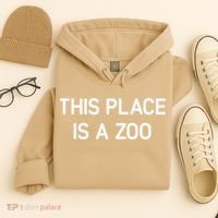 This Place Is A Zoo Funny Jokes Sarcastic Hoodie thumb 4