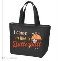 Thanksgiving Puns I Came In Like A Butterball Funny Turkey Tote Bag thumb 3