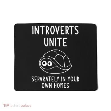 Turtle Pun Introverts Unite Funny Jokes Sarcastic Mousepad