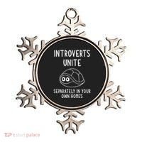 Turtle Pun Introverts Unite Funny Jokes Sarcastic Ornament thumb 0