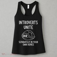 Turtle Pun Introverts Unite Funny Jokes Sarcastic Women's Tank Top thumb 3