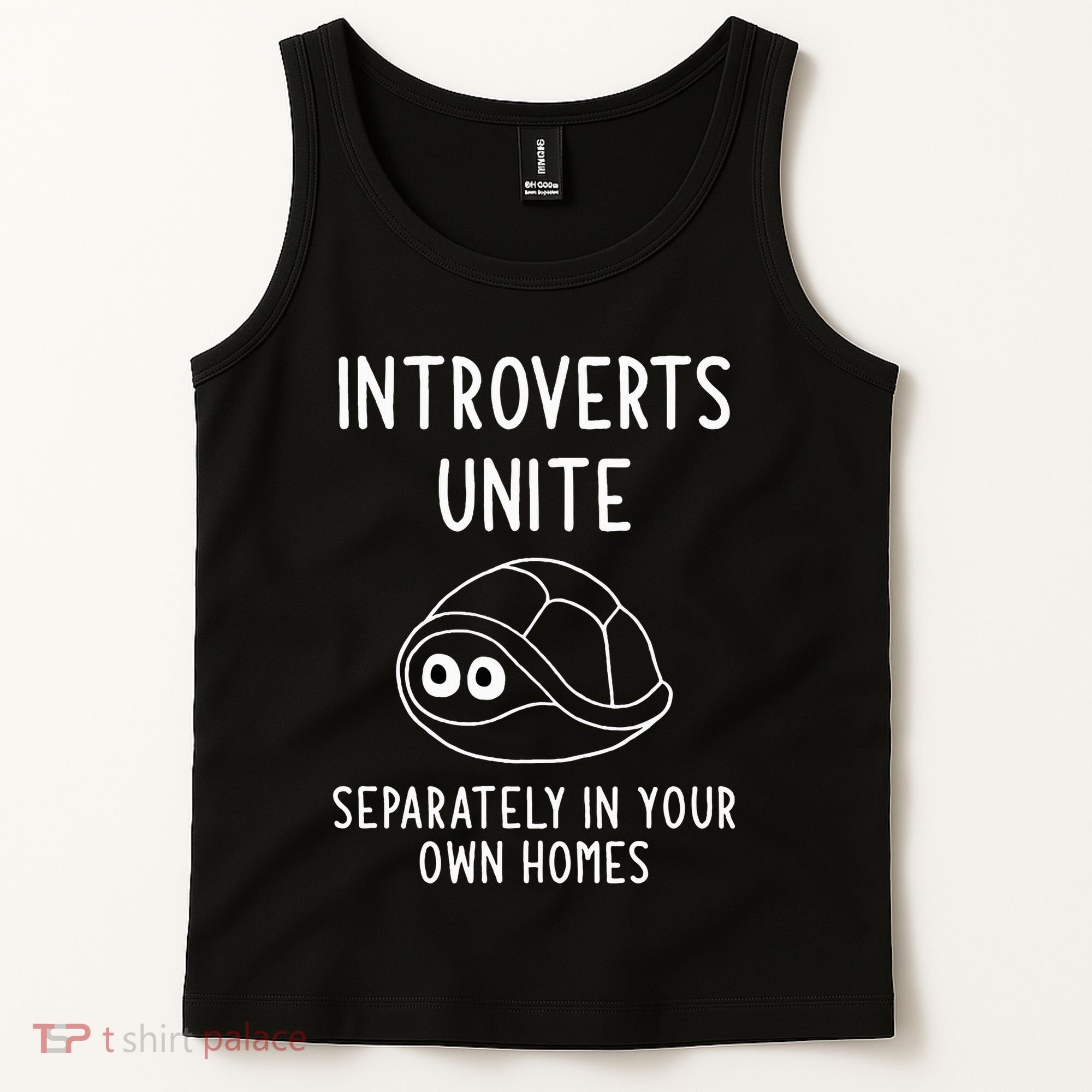 Turtle Pun Introverts Unite Funny Jokes Sarcastic Tank Top