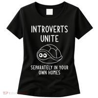 Turtle Pun Introverts Unite Funny Jokes Sarcastic Women's T-Shirt thumb 0