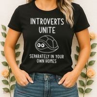 Turtle Pun Introverts Unite Funny Jokes Sarcastic Women's T-Shirt thumb 2