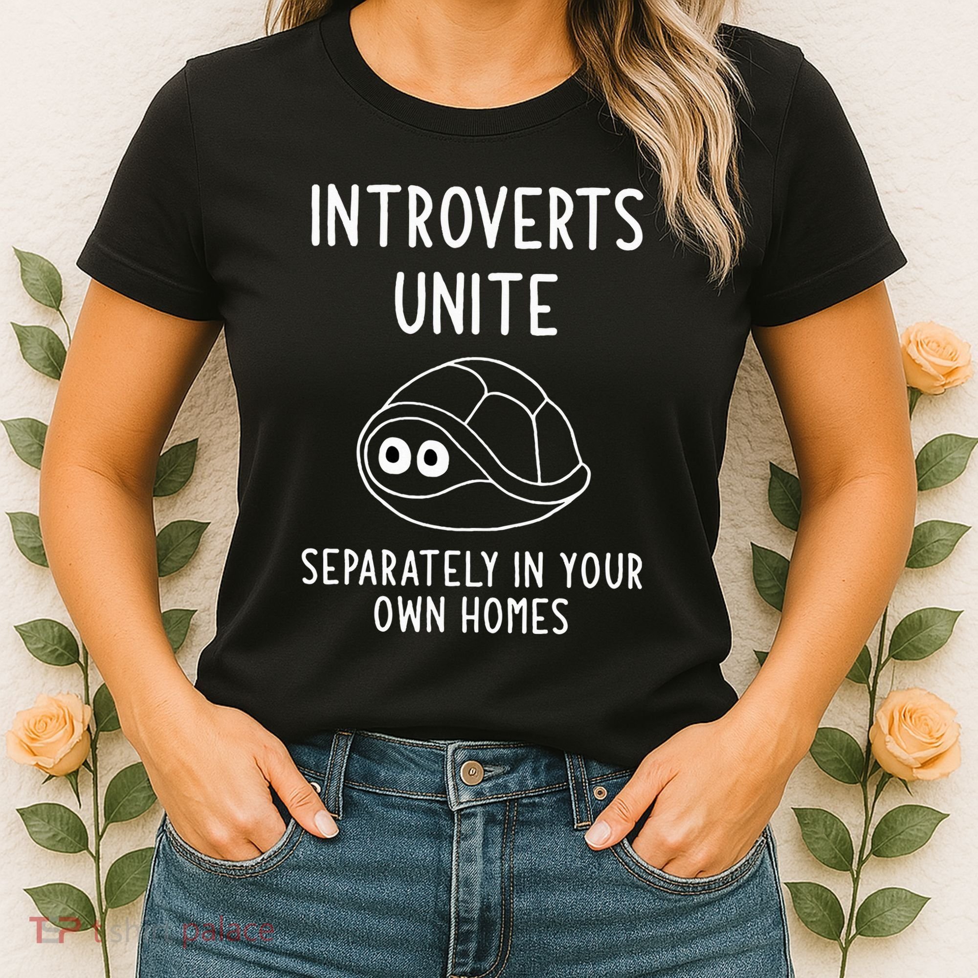 Turtle Pun Introverts Unite Funny Jokes Sarcastic Women's T-Shirt