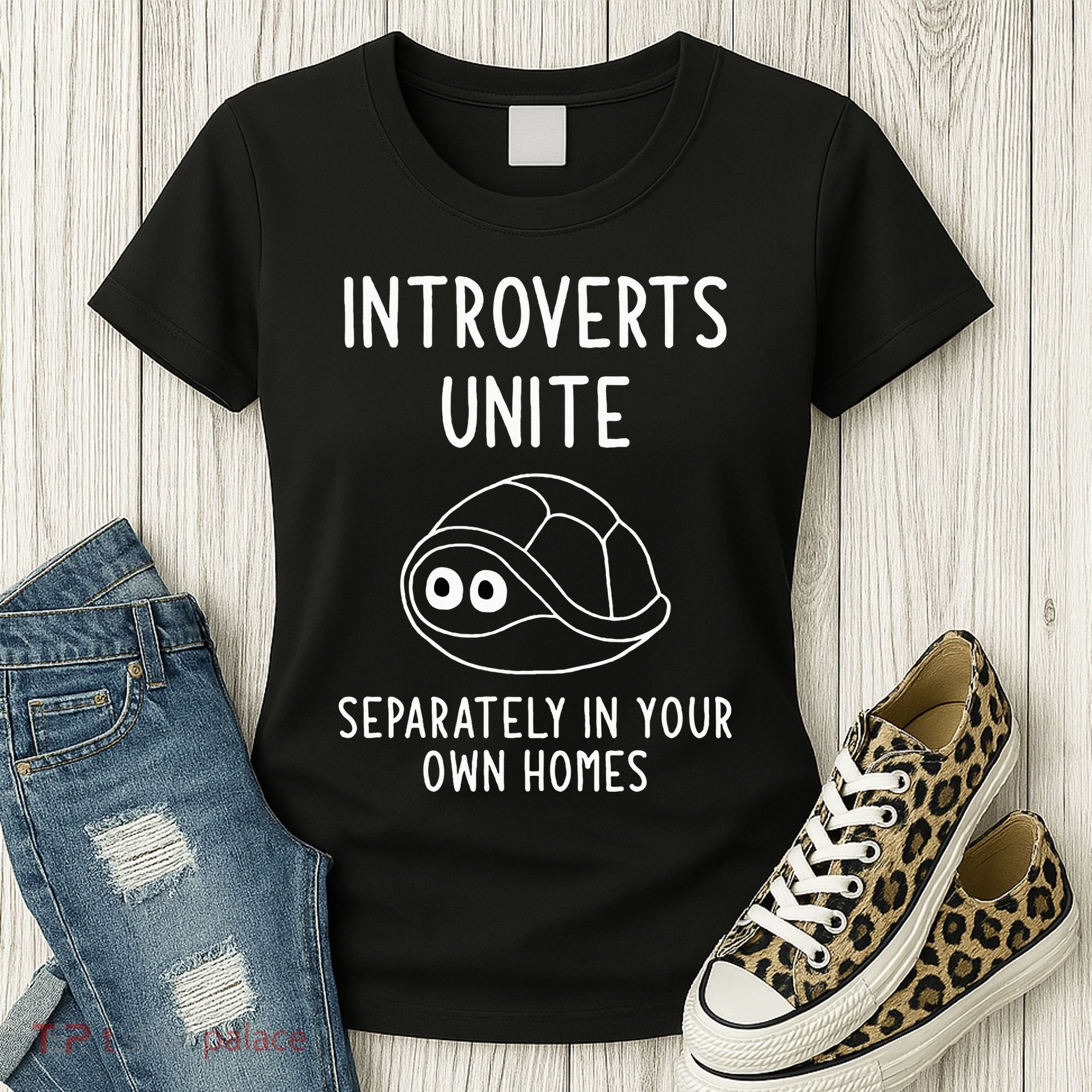 Turtle Pun Introverts Unite Funny Jokes Sarcastic Women's T-Shirt