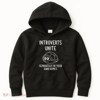 Turtle Pun Introverts Unite Funny Jokes Sarcastic Kids Hoodie thumb 0