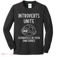 Turtle Pun Introverts Unite Funny Jokes Sarcastic Kids Long Sleeve Shirt thumb 0