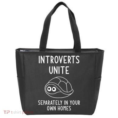 Turtle Pun Introverts Unite Funny Jokes Sarcastic Tote Bag