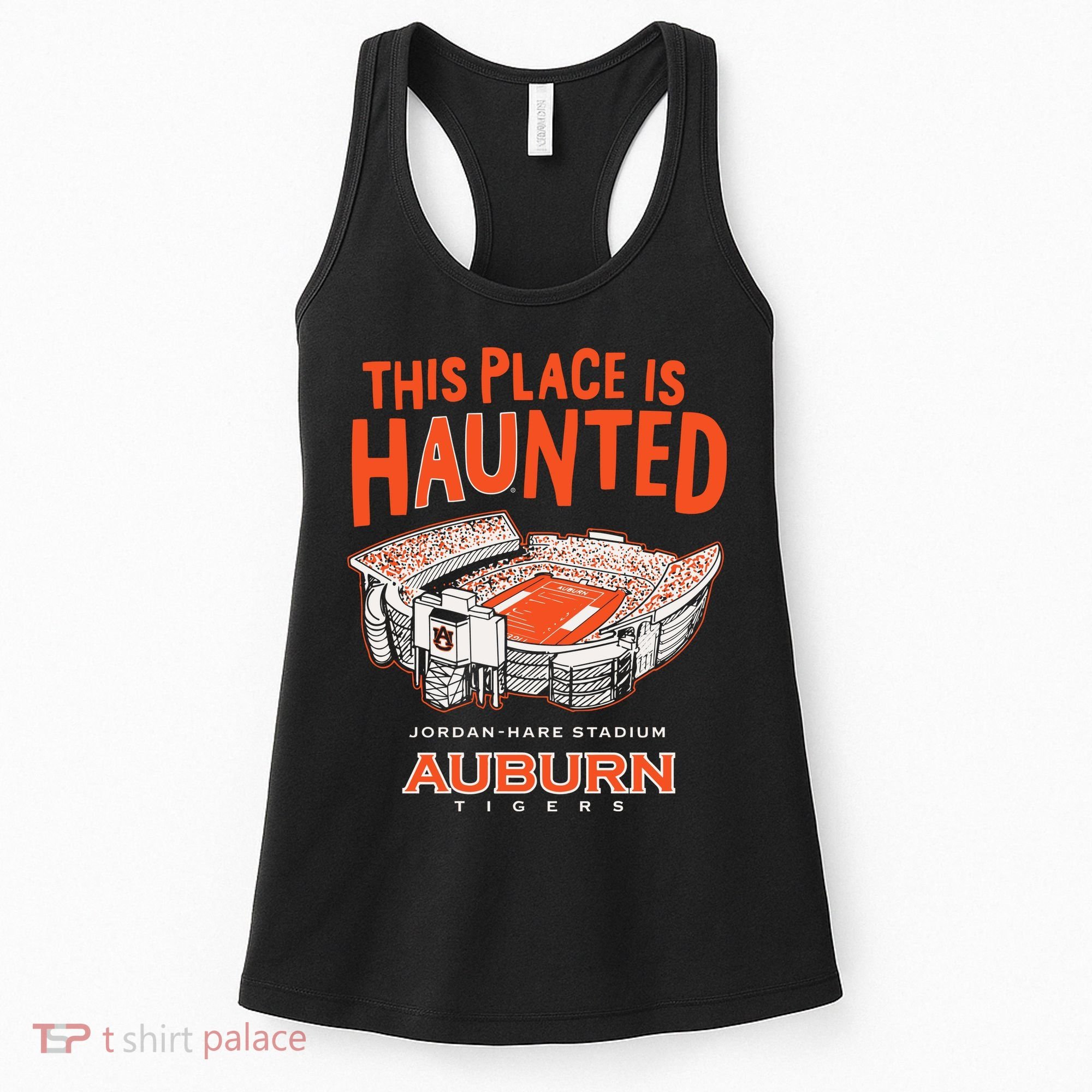 This Place Is Haunted Jordan Hare Stadium Football Team Lover Women's Tank Top