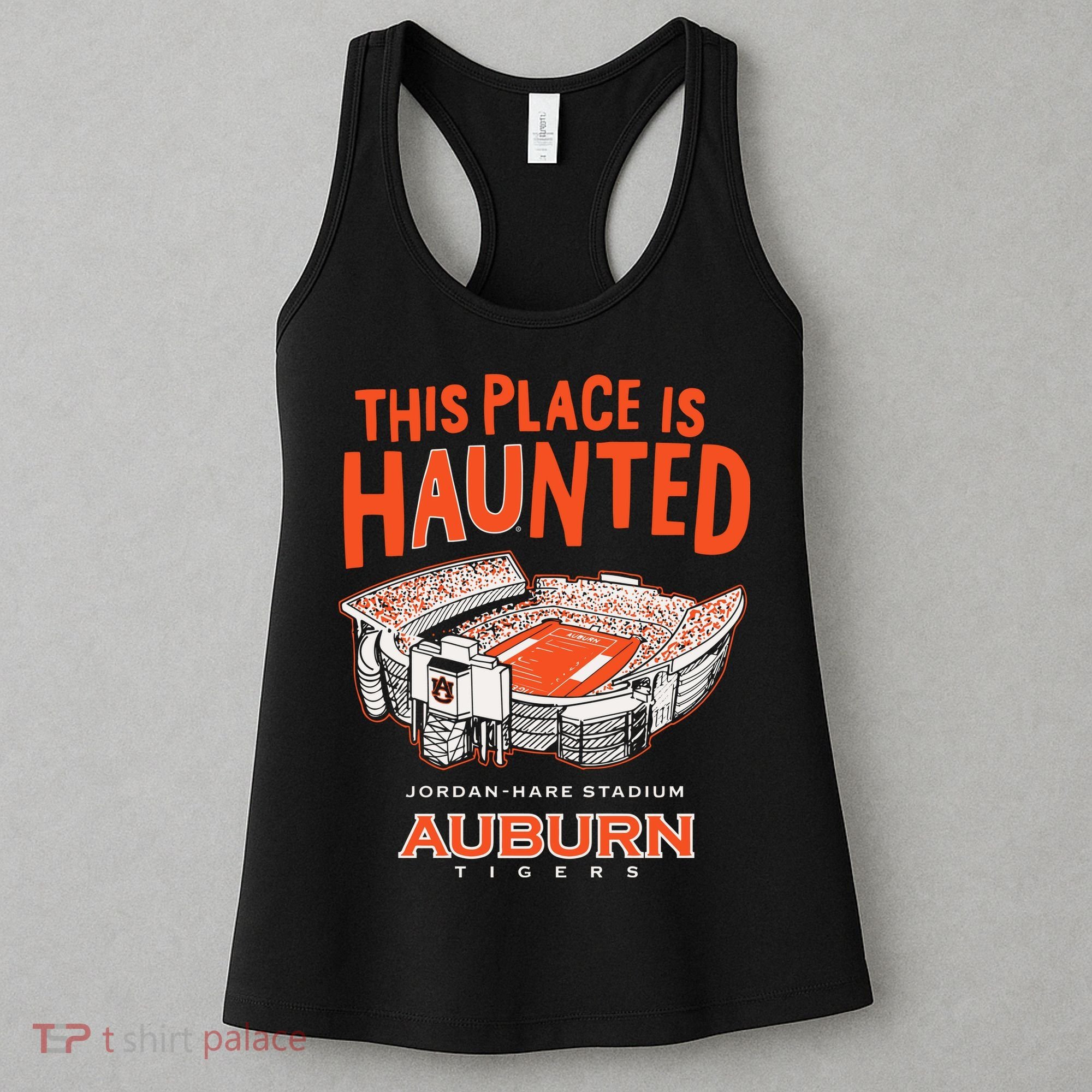 This Place Is Haunted Jordan Hare Stadium Football Team Lover Women's Tank Top