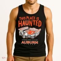 This Place Is Haunted Jordan Hare Stadium Football Team Lover Tank Top thumb 3