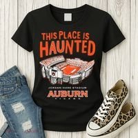 This Place Is Haunted Jordan Hare Stadium Football Team Lover Women's T-Shirt thumb 3