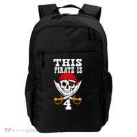 This Pirate Is 4 Pirate Themed 4th Birthday Party Boy Backpack thumb 0