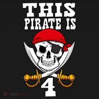 This Pirate Is 4 Pirate Themed 4th Birthday Party Boy Backpack thumb 2