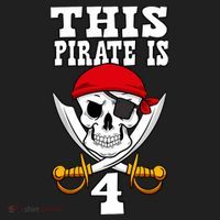 This Pirate Is 4 Pirate Themed 4th Birthday Party Boy Tumbler thumb 3