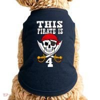 This Pirate Is 4 Pirate Themed 4th Birthday Party Boy Doggie Tank thumb 0