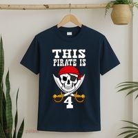 This Pirate Is 4 Pirate Themed 4th Birthday Party Boy T-Shirt thumb 2