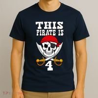 This Pirate Is 4 Pirate Themed 4th Birthday Party Boy T-Shirt thumb 3