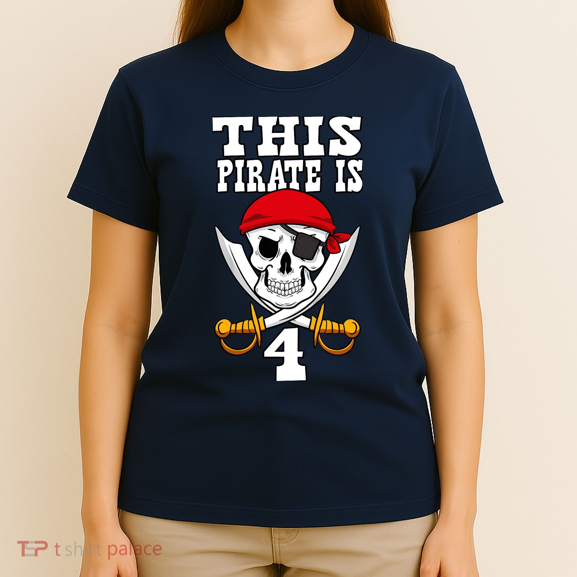 This Pirate Is 4 Pirate Themed 4th Birthday Party Boy T-Shirt