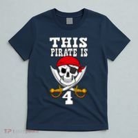 This Pirate Is 4 Pirate Themed 4th Birthday Party Boy T-Shirt thumb 5