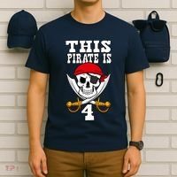 This Pirate Is 4 Pirate Themed 4th Birthday Party Boy T-Shirt thumb 6