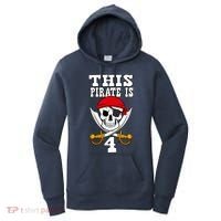 This Pirate Is 4 Pirate Themed 4th Birthday Party Boy Women's Hoodie thumb 0