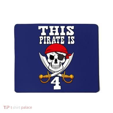 This Pirate Is 4 Pirate Themed 4th Birthday Party Boy Mousepad