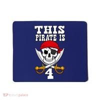 This Pirate Is 4 Pirate Themed 4th Birthday Party Boy Mousepad thumb 0