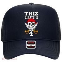 This Pirate Is 4 Pirate Themed 4th Birthday Party Boy Hat thumb 0