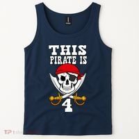 This Pirate Is 4 Pirate Themed 4th Birthday Party Boy Tank Top thumb 2