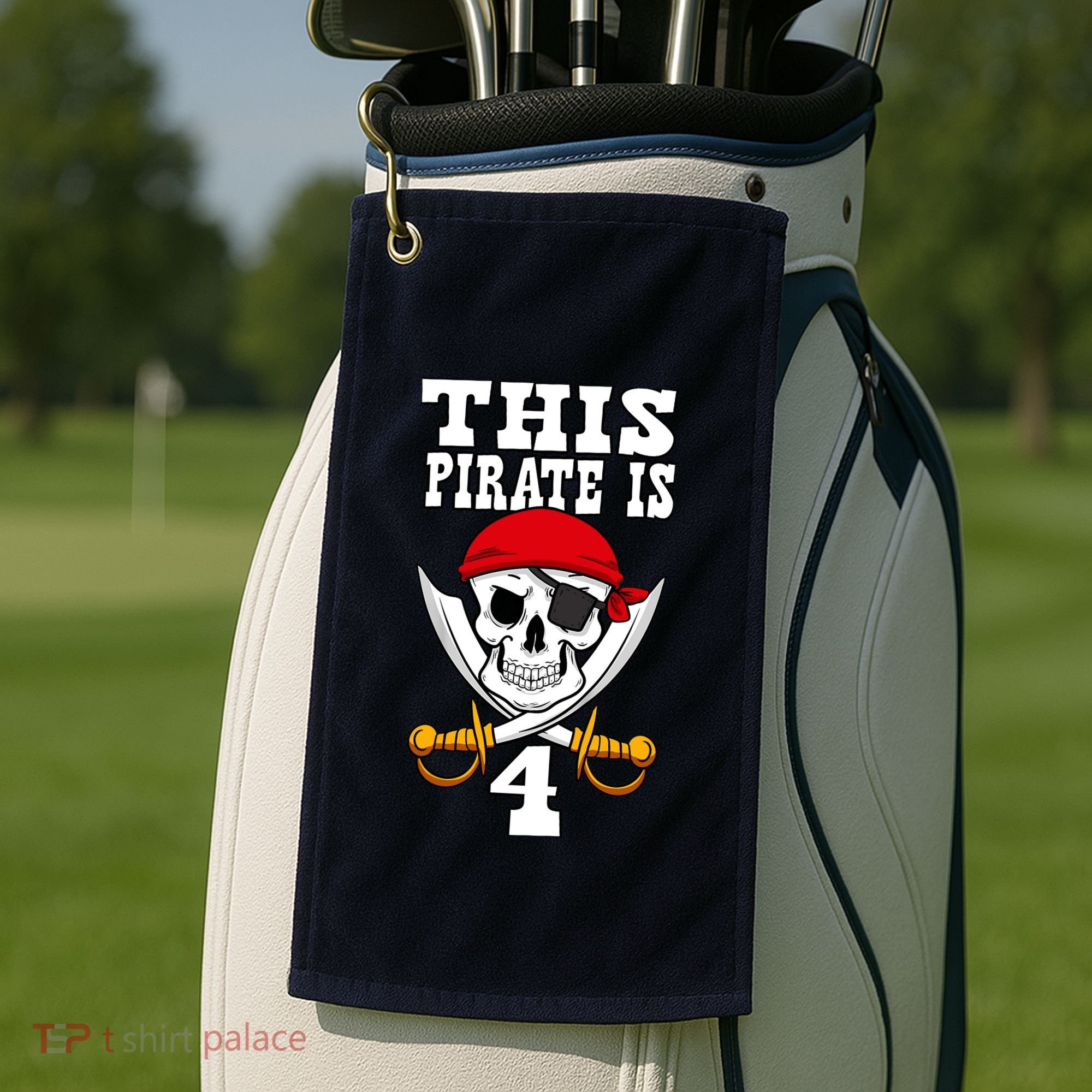 This Pirate Is 4 Pirate Themed 4th Birthday Party Boy Golf Towel