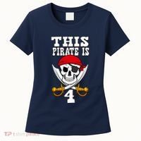 This Pirate Is 4 Pirate Themed 4th Birthday Party Boy Women's T-Shirt thumb 0