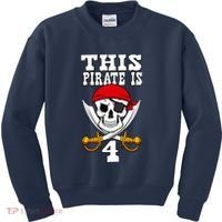 This Pirate Is 4 Pirate Themed 4th Birthday Party Boy Kids Sweatshirt thumb 0