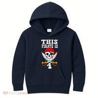 This Pirate Is 4 Pirate Themed 4th Birthday Party Boy Kids Hoodie thumb 0