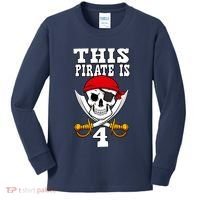 This Pirate Is 4 Pirate Themed 4th Birthday Party Boy Kids Long Sleeve Shirt thumb 0