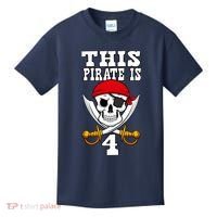 This Pirate Is 4 Pirate Themed 4th Birthday Party Boy Kids T-Shirt thumb 0