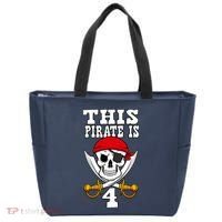 This Pirate Is 4 Pirate Themed 4th Birthday Party Boy Tote Bag thumb 0