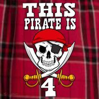 This Pirate Is 4 Pirate Themed 4th Birthday Party Boy Men's Flannel Plaid Pajama Pants thumb 2