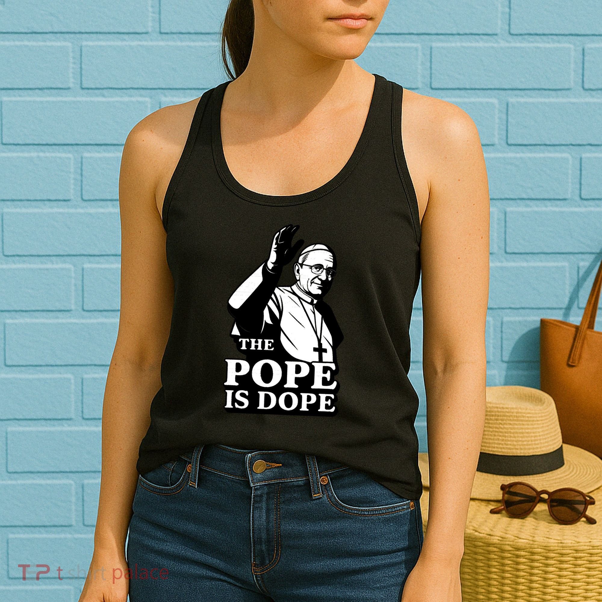 The Pope Is Dope Pope Leo XIV Women's Tank Top