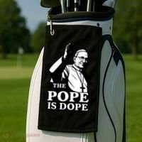 The Pope Is Dope Pope Leo XIV Golf Towel thumb 2